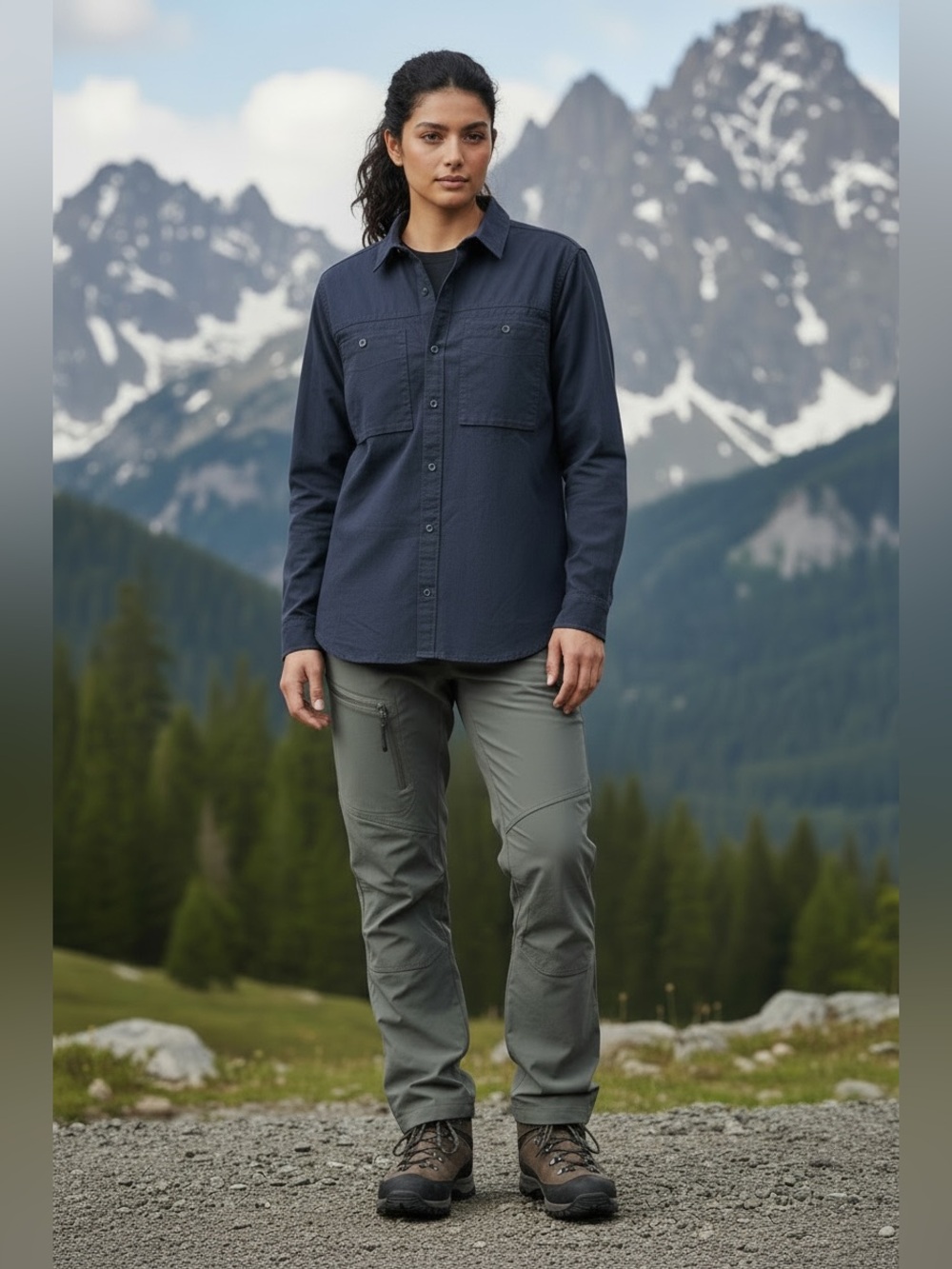Rei Co-op women’s Navy Button-Up Outdoor Shirt